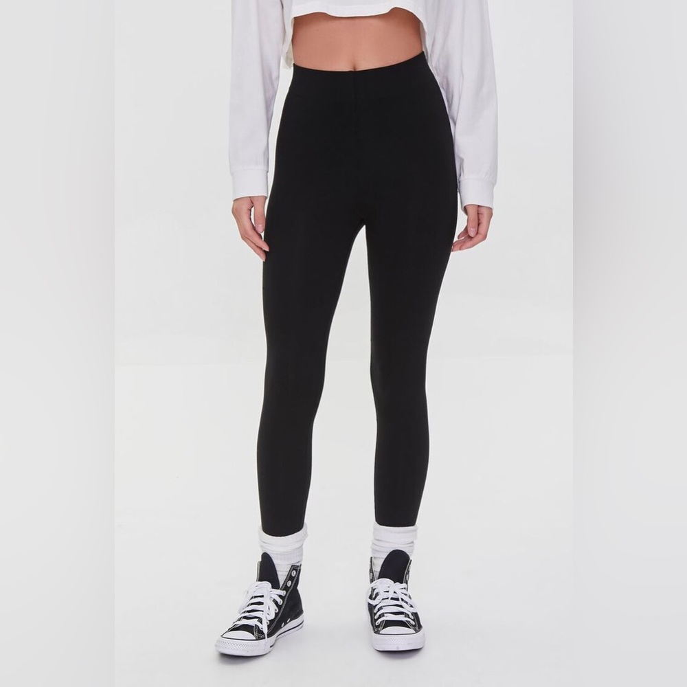 Forever 21 Basic High Rise Leggings - size XS - Black